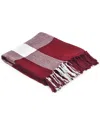 Lr Home Hipolyta Tartan/plaid Hand-woven Throw Blanket In Red