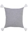 Lr Home Ingrid Basic Balanced Striped Throw Pillow In Black