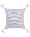 Lr Home Ingrid Basic Balanced Striped Throw Pillow In Grey