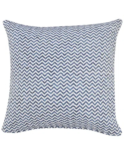 Lr Home Ingrid Blue And White Chevron Throw Pillow