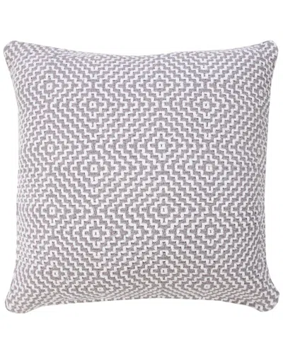 Lr Home Ingrid Diamond Delight Woven Geometric Throw Pillow In Grey