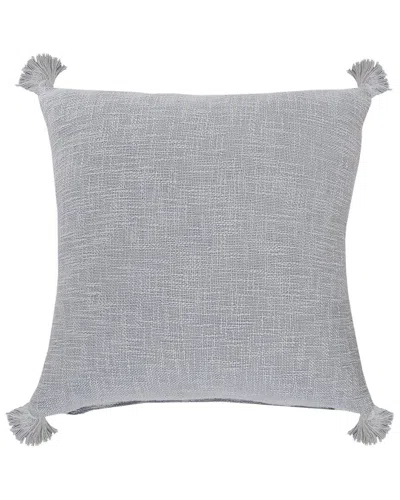 Lr Home Ingrid Unique Neutral Light Solid Throw Pillow In Grey