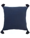 Lr Home Ingrid Unique Neutral Solid Throw Pillow In Blue