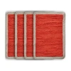 Lr Home Iris Border 4 Pack Placemat In Red