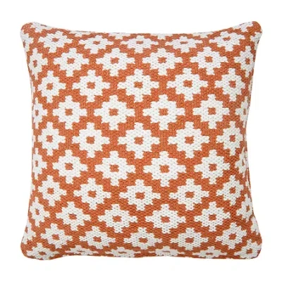 Lr Home Ivan Modern Square Throw Pillow In Orange