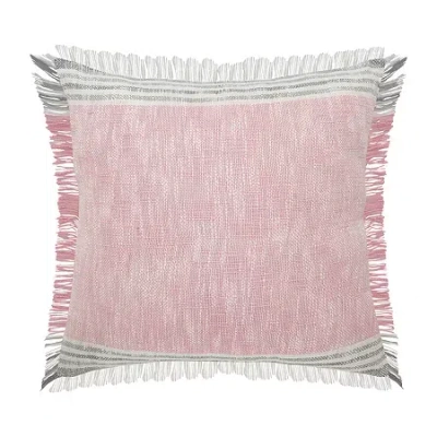 Lr Home Jan Aby Stripe Square Throw Pillow In Pink