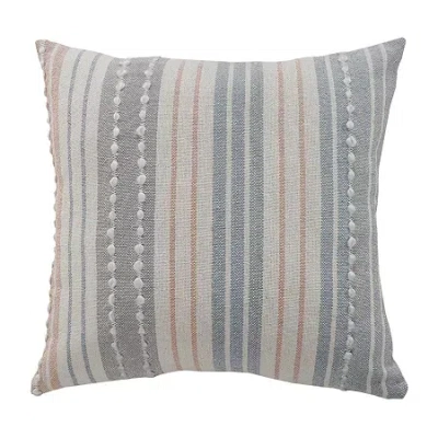 Lr Home Jane Stripe Square Throw Pillow In Gray