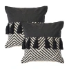 Lr Home Joe Chev Set 2 Square Throw Pillow In Black