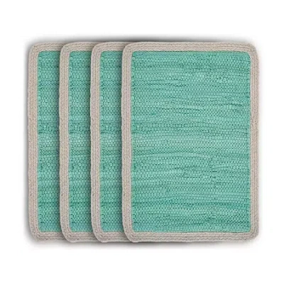 Lr Home Josie Woven 4 Pack Placemat In Blue