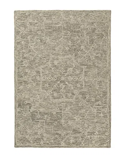 Lr Home Justino Contemporary Floral Filigree Wool Area Rug In Brown