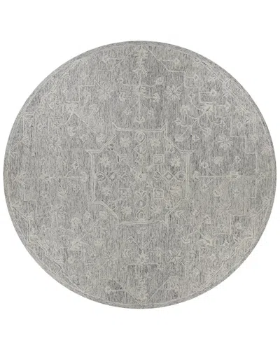 Lr Home Justino Contemporary Floral Filigree Wool Area Rug In Gray