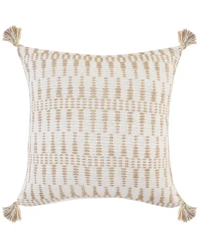 Lr Home Jute Geometric Tasseled Throw Pillow In Multi