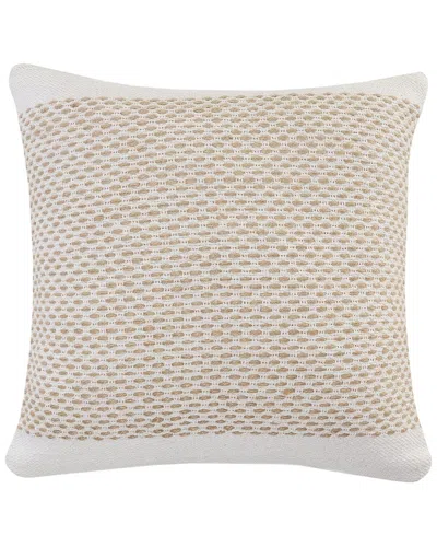 Lr Home Jute Interwoven Bordered Throw Pillow