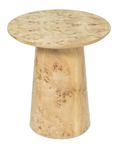 Lr Home Kael Burl Wood Side Table In Neutral