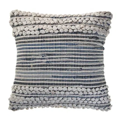 Lr Home Kher Stripe Square Throw Pillow In Blue