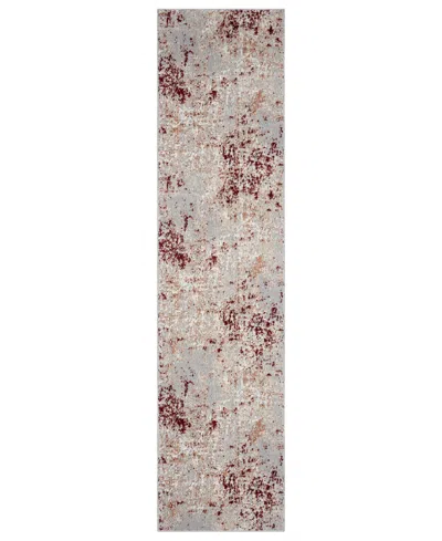 Lr Home Lainey Washable Lan-273 2'x8' Runner Area Rug In Red,gray