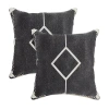 Lr Home Lila Diamond Square Decorative Throw Pillow In Black