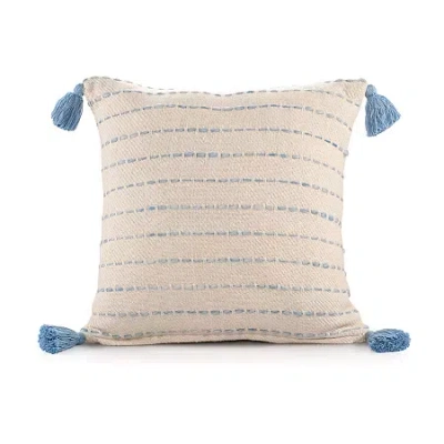 Lr Home Lyn Stripe Square Throw Pillow In Blue