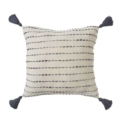 Lr Home Lyn Stripe Square Throw Pillow In White