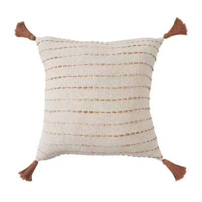 Lr Home Lyn Stripe Square Throw Pillow In Neutral