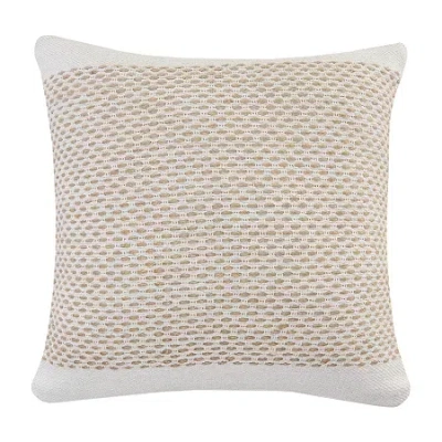 Lr Home Make Geometric Square Throw Pillow In White