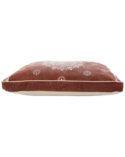 Lr Home Mandala Pillow Dog Bed With Removable Cover In Brown