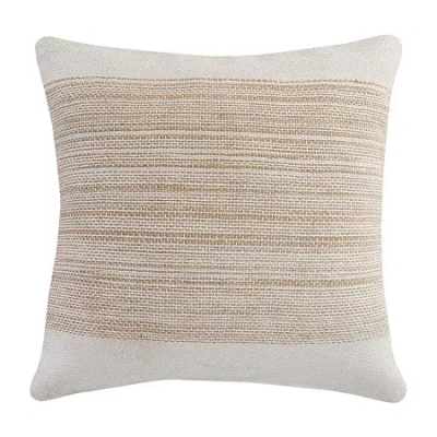 Lr Home Maray Stripe Square Throw Pillow In White