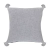 Lr Home Ingrid Unique Neutral Light Solid Throw Pillow In Gray