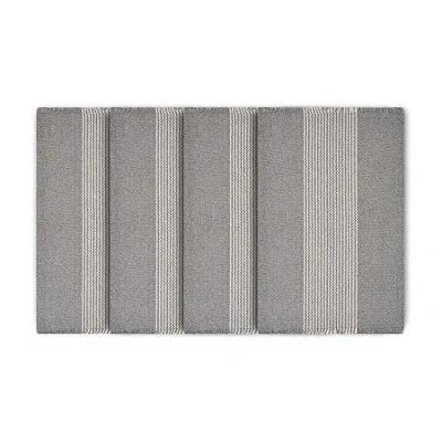 Lr Home Maria Striped 4 Pack Placemat In Gray