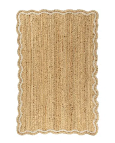 Lr Home Maribelle Farmhouse Bordered Jute Handmade Area Rug In Brown