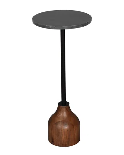 Lr Home Mazzini Modern Marble Drink Table In Black