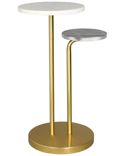 Lr Home Mazzini Modern Marble Top Handmade Drink Table In Multi