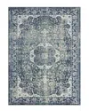 Lr Home Medallion Floral Performance Area Rug In Blue