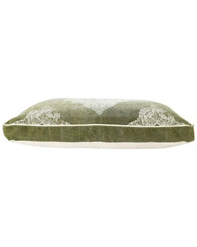 Lr Home Medallion Pillow Dog Bed With Removable Cover In Green