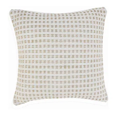 Lr Home Misi Geometric Square Throw Pillow In White