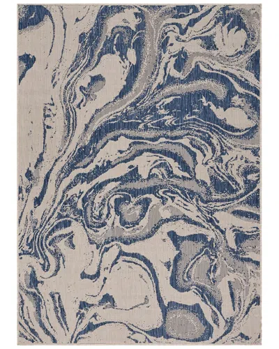 Lr Home Modern Abstract Indoor/outdoor Performance Area Rug In Blue