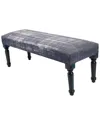Lr Home Modern Distressed Handmade Accent Bench In Blue