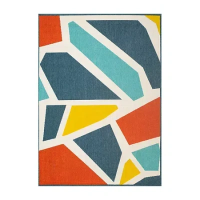 Lr Home Modern Geometric 24"x36" Indoor Outdoor Rectangular Accent Rug In Multi