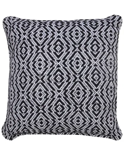 Lr Home Modern Mirrored Diamond Geometric Throw Pillow In Black