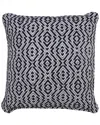 Lr Home Modern Mirrored Diamond Geometric Throw Pillow In Black