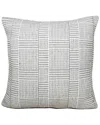 Lr Home Modern Multi-geometric Striped Throw Pillow In Gray