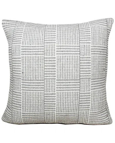 Lr Home Modern Multi-geometric Striped Throw Pillow In Gray