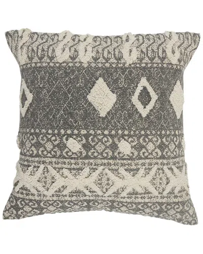 Lr Home Modern Rustic Tufted Throw Pillow In Gray