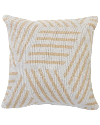 Lr Home Modern Striped Tan & White Decorative Pillow In Neutral