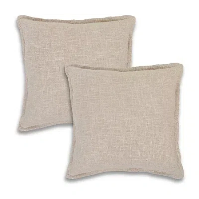 Lr Home Molly Solid Square Decorative Throw Pillow In Neutral