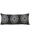 Lr Home Monica Bohemian Mandala Medallion Lumbar Throw Pillow In Black