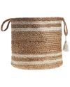 Lr Home Montego Natural Jute 19in Storage Basket In Tan