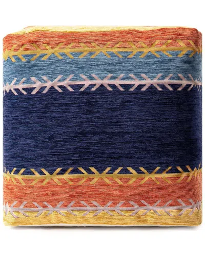 Lr Home Natalie Multicolor Bohemian Turkish Stripe Ultra-soft Pouf