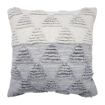 Lr Home Neela Bordered Square Throw Pillow In Gray