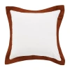 Lr Home Neela Bordered Square Throw Pillow In White
